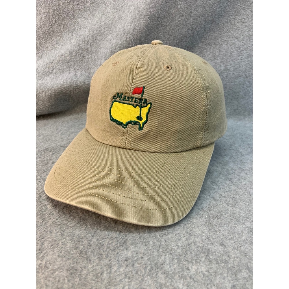 Masters Logo Unisex Khaki Masters Tournament Golf Hat Adjustable OSFM
